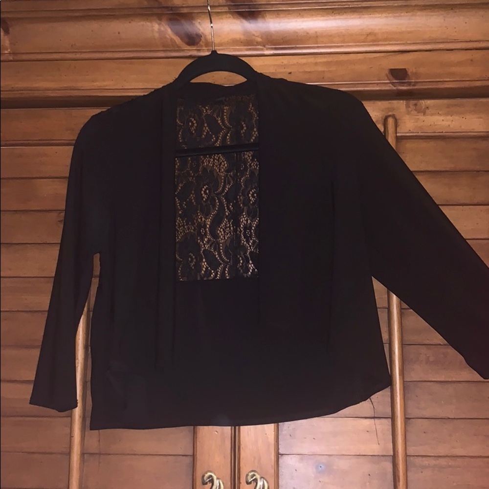 Michelle Lynn Black knit Shrug